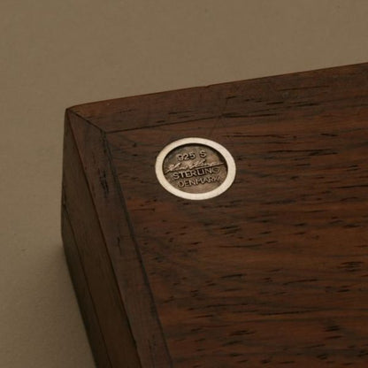 Hans Hansen Rosewood Box with Silver Inlay