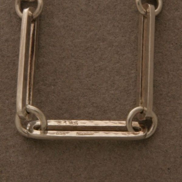 Georg Jensen Handmade Link Necklace by Bent Gabrielsen, no. 195