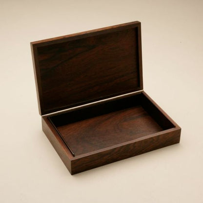 Hans Hansen Rosewood Box with Sterling Silver Inlay