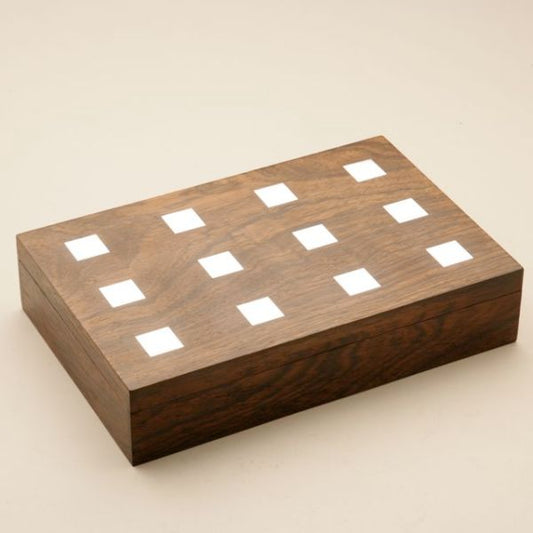 Hans Hansen Rosewood Box with Sterling Silver Inlay