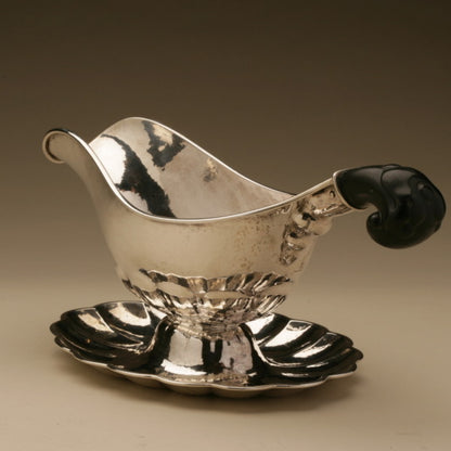 Danish Extra Large Sterling Silver Sauceboat