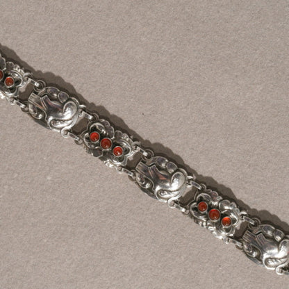 Georg Jensen Bracelet with Carnelian, no. 24