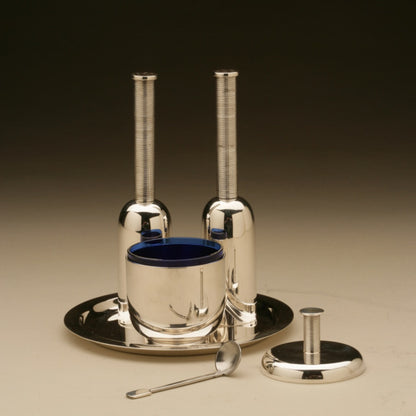 Frantz Hingelberg Sterling Silver Modernist Cruet Set Designed by Svend Weihrauch