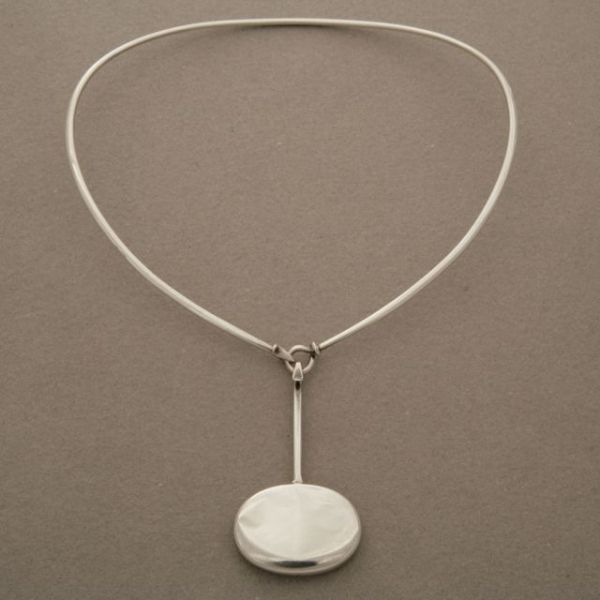 Georg Jensen Pendant by Vivianna Torun, no. 304 with Neck Ring, no. 174