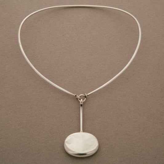 Georg Jensen Pendant by Vivianna Torun, no. 304 with Neck Ring, no. 174