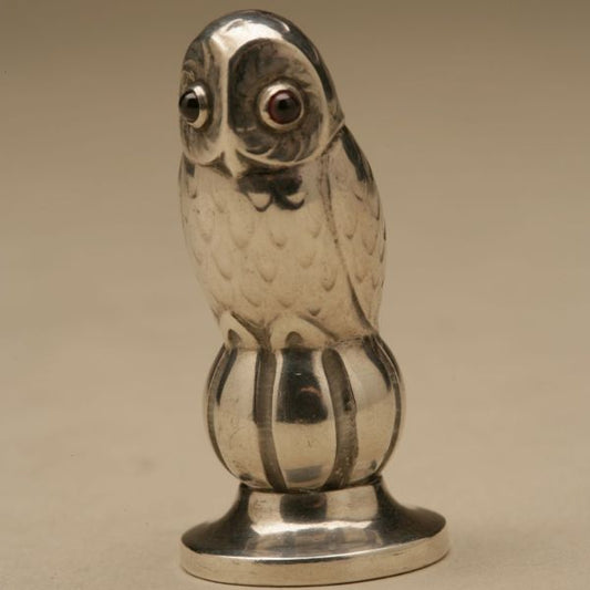 Estate Georg Jensen Super Rare Sterling Silver "Owl" Wax Seal