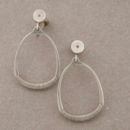 Georg Jensen Modernist Dangle Earrings by Sigvard Bernadotte, no. 124