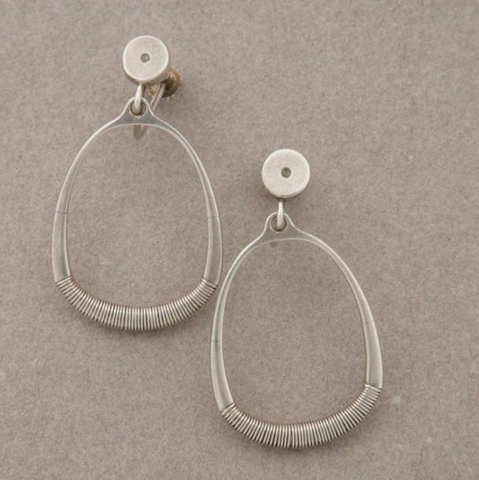 Georg Jensen Modernist Dangle Earrings by Sigvard Bernadotte, no. 124