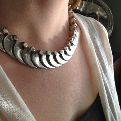 Antonio Pineda 970 Silver "Wave" Necklace