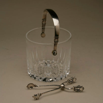 Georg Jensen "Acorn" Ice Bucket and Tongs by Johan Rohde, No. 1137