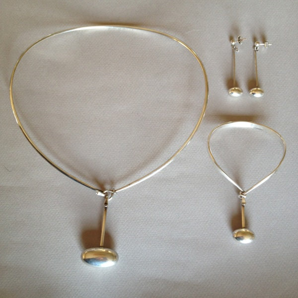 Georg Jensen Drop Pendant Earrings by Vivianna Torun