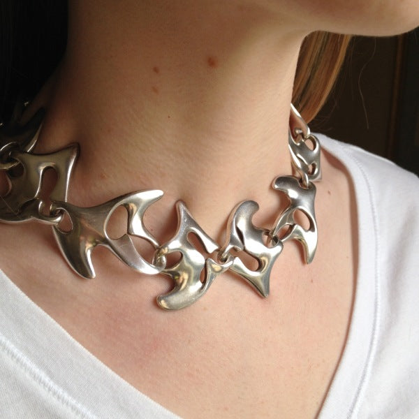 Georg Jensen "Amoeba" Necklace by Henning Koppel, no. 89