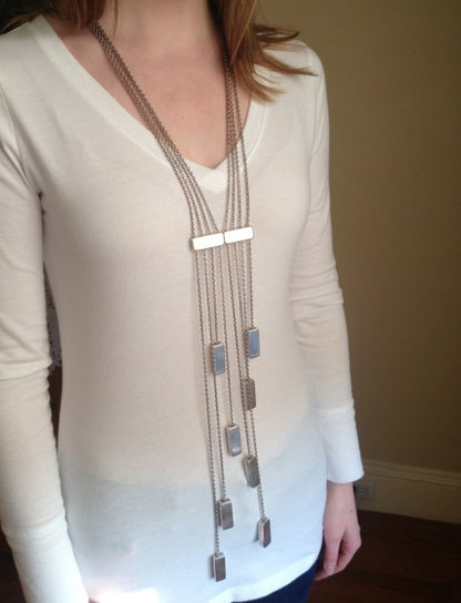 Georg Jensen Extra Long 8 "Chime" Necklace by Astrid Fog, No. 120B Extremely RARE