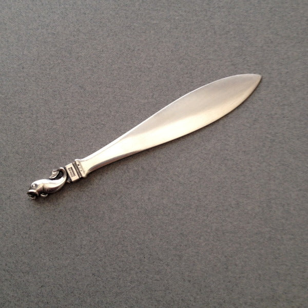 Georg Jensen Sterling Silver Fish Letter Opener/Bookmark, No. 198