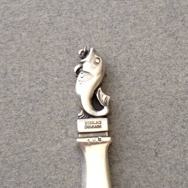 Georg Jensen Sterling Silver Fish Letter Opener/Bookmark, No. 198