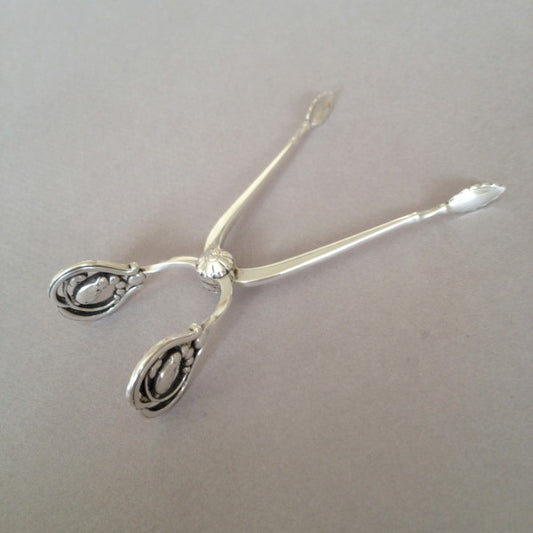 Estate Georg Jensen Sterling Silver "Blossom" Sugar Tongs