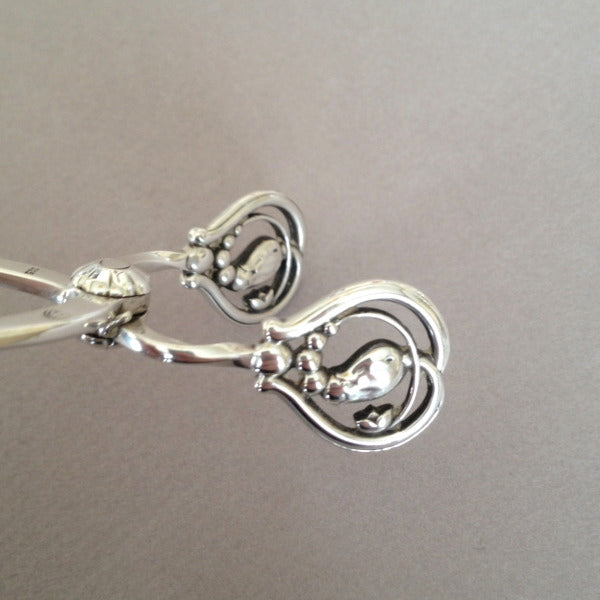 Estate Georg Jensen Sterling Silver "Blossom" Sugar Tongs