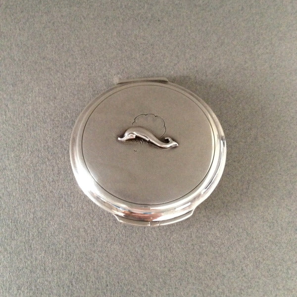 Georg Jensen Sterling Silver "Dolphin" Compact No. 231N by Harald Nielsen