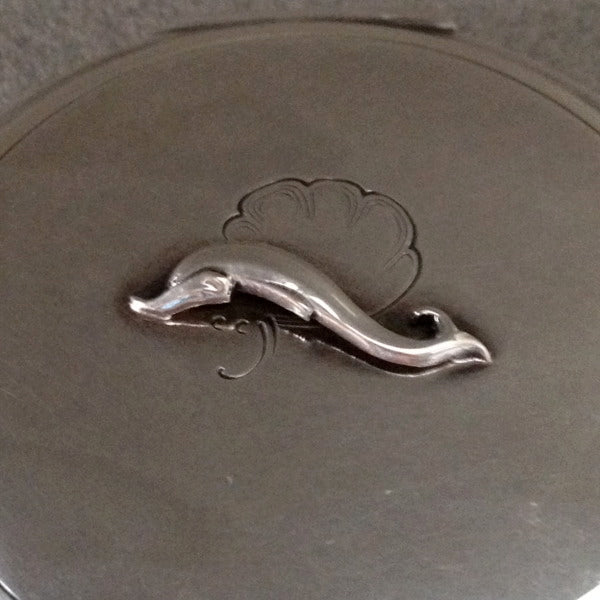 Georg Jensen Sterling Silver "Dolphin" Compact No. 231N by Harald Nielsen