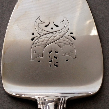 Georg Jensen Sterling Silver Pair of Fish Servers in the "Old Danish" Pattern by Harald Nielsen