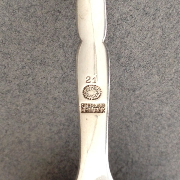 Georg Jensen Sterling Silver Ornamental Sugar Spoon No. 21