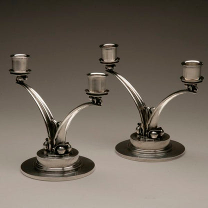 Georg Jensen Sterling Silver Candelabra by Harald Nielsen, No. 278