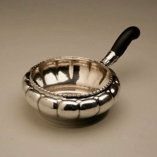 Georg Jensen sauce vessel with ebony handle no. 3