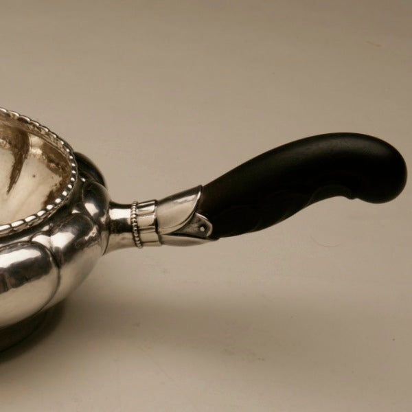 Georg Jensen sauce vessel with ebony handle no. 3