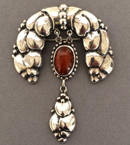 Grann and Lagyle Master Brooch with Amber. Rare