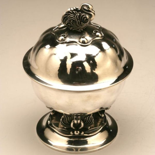 Georg Jensen Super Rare Swan Bonbonnière no. 249 by Johan Rohde