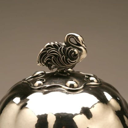 Georg Jensen Super Rare Swan Bonbonnière no. 249 by Johan Rohde