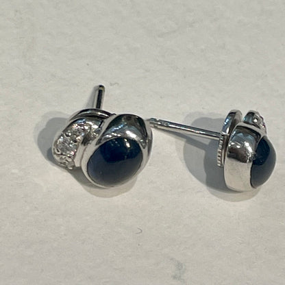 Georg Jensen 18K White Gold "Carnival" Sapphire Earrings with Diamonds