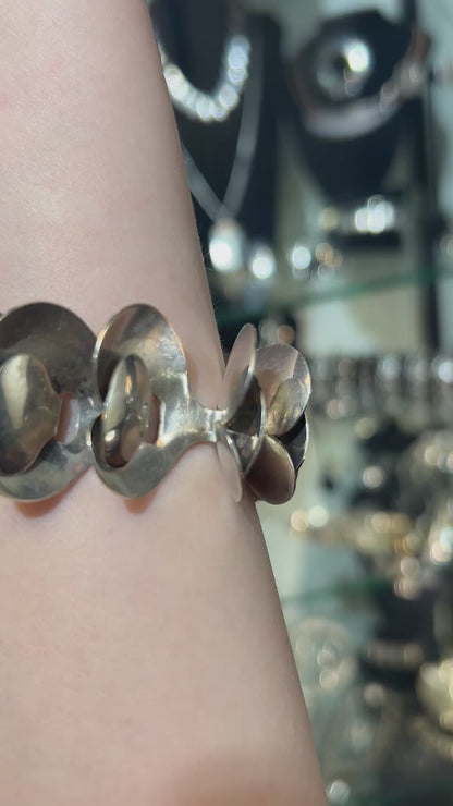Estate Georg Jensen Sterling Silver Modernist Bracelet by Ibe Dahlquist No. 181