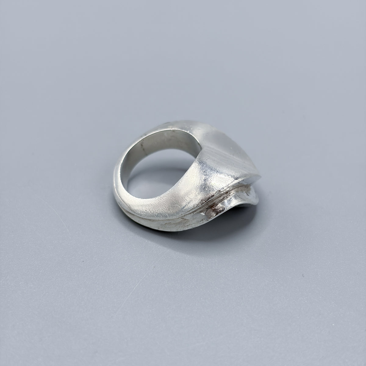 Estate Sterling Silver Stacked Wave Ring by Puig Doria
