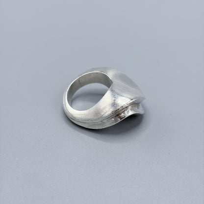 Estate Sterling Silver Stacked Wave Ring by Puig Doria