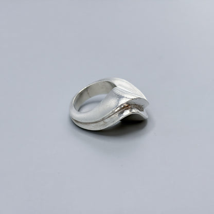 Estate Sterling Silver Stacked Wave Ring by Puig Doria