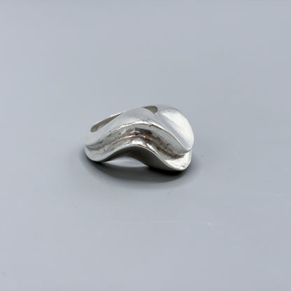 Estate Sterling Silver Stacked Wave Ring by Puig Doria