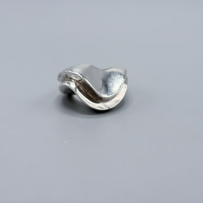 Estate Sterling Silver Stacked Wave Ring by Puig Doria