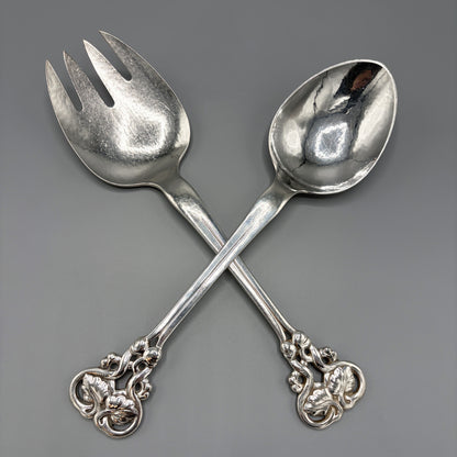 Estate Georg Jensen Sterling Silver Ornamental Serving Set No.58