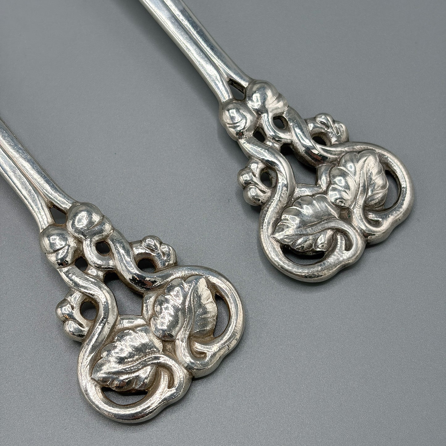 Estate Georg Jensen Sterling Silver Ornamental Serving Set No.58