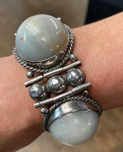 Antonio Pineda Silver and Jade Bracelet