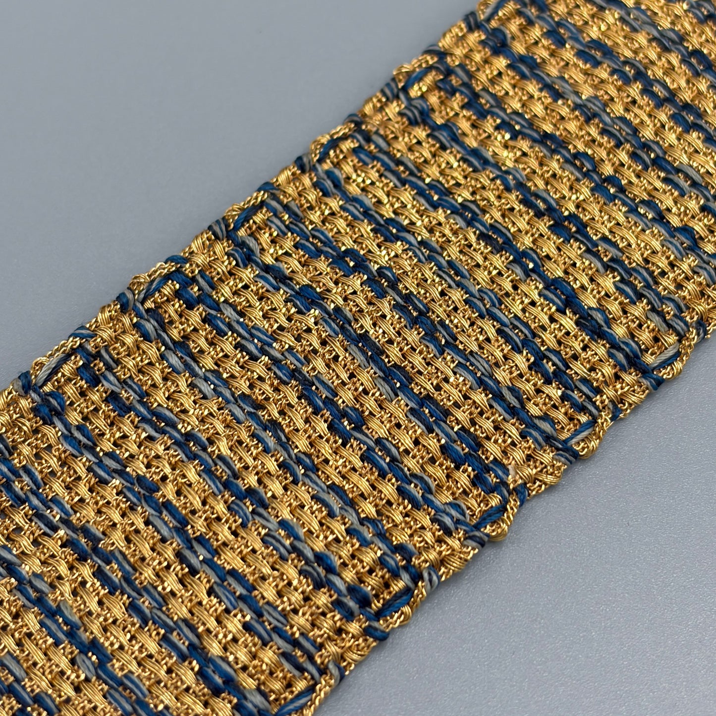 18kt Woven Gold Mesh Italian Bracelet