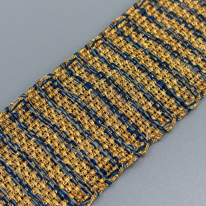 18kt Woven Gold Mesh Italian Bracelet