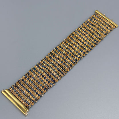 18kt Woven Gold Mesh Italian Bracelet