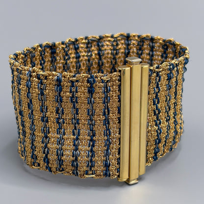 18kt Woven Gold Mesh Italian Bracelet